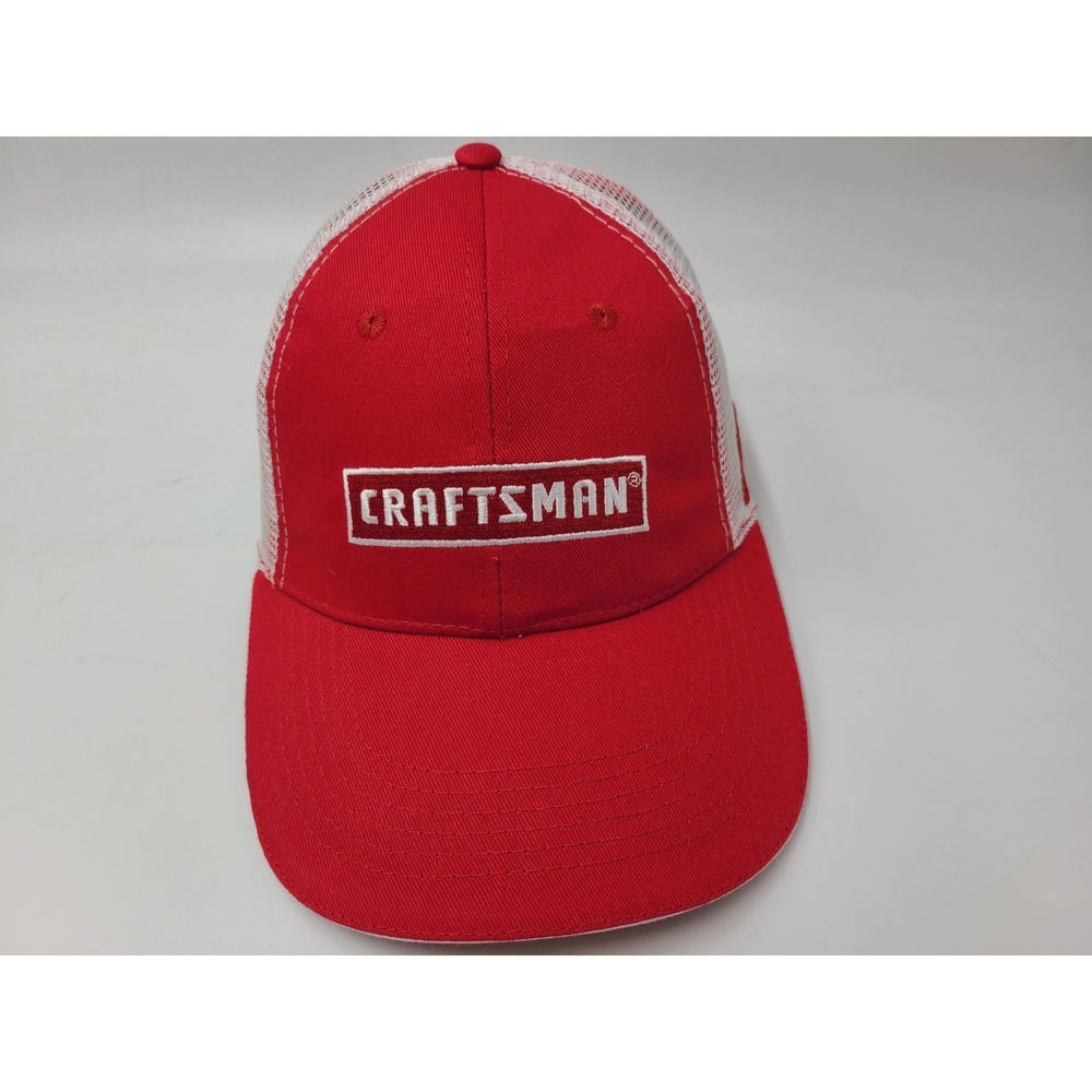 Craftsman Ace Hardware Mesh Trucker Snapback Hat Cap Tools Men Women‎ Red White